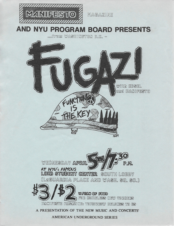 Fugazi Live Series: New York, NY USA 4/05/89